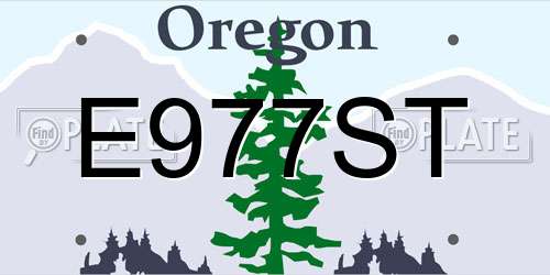 E977ST Oregon License Plate