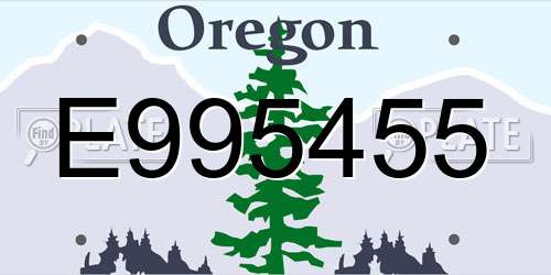 E995455 Oregon License Plate