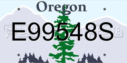 E99548S Oregon License Plate