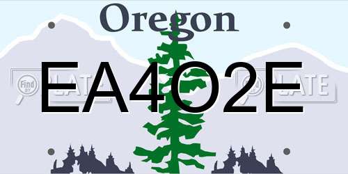 EA4O2E Oregon License Plate