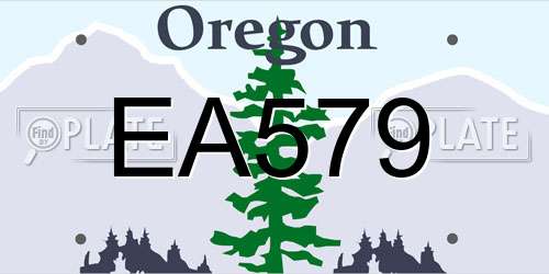 EA579 Oregon License Plate