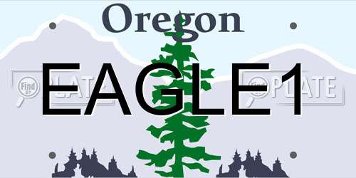EAGLE1 Oregon License Plate