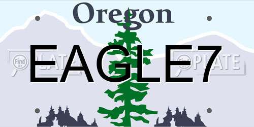 EAGLE7 Oregon License Plate