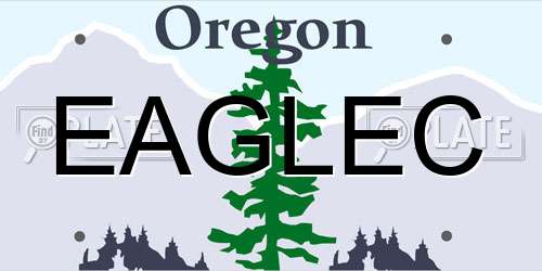 EAGLEC Oregon License Plate