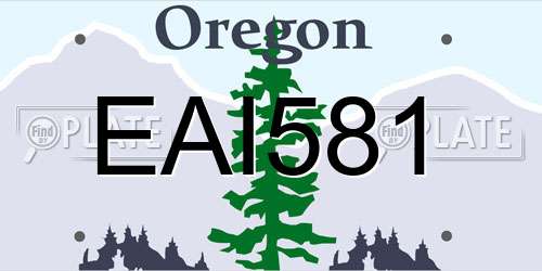 EAI581 Oregon License Plate