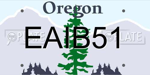 EAIB51 Oregon License Plate