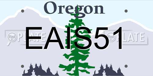 EAIS51 Oregon License Plate