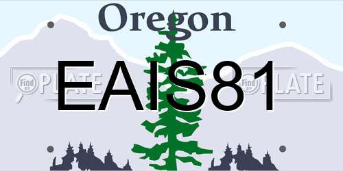EAIS81 Oregon License Plate