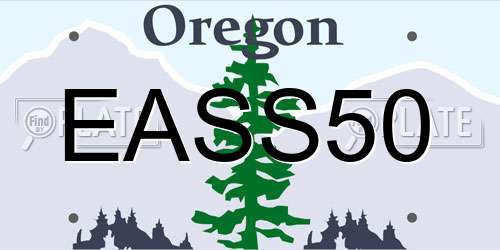 EASS50 Oregon License Plate