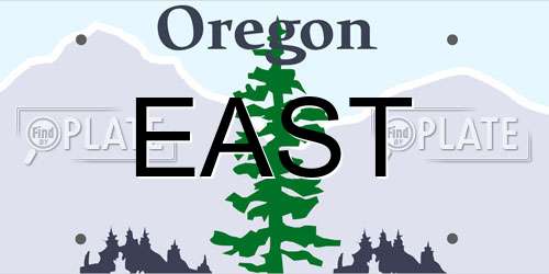 EAST Oregon License Plate