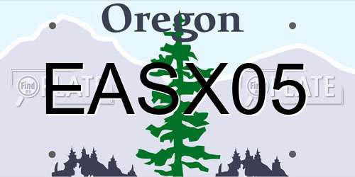 EASX05 Oregon License Plate