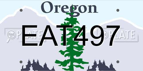 EAT497 Oregon License Plate