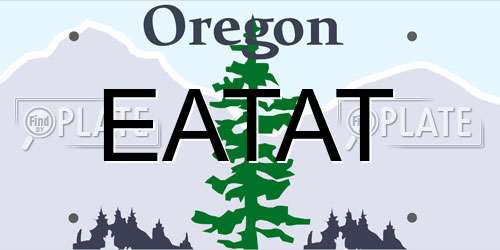 EATAT Oregon License Plate