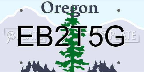 EB2T5G Oregon License Plate