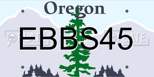 EBBS45 Oregon License Plate