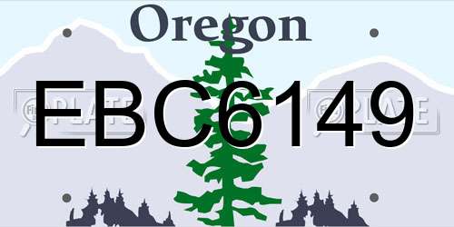 EBC6149 Oregon License Plate