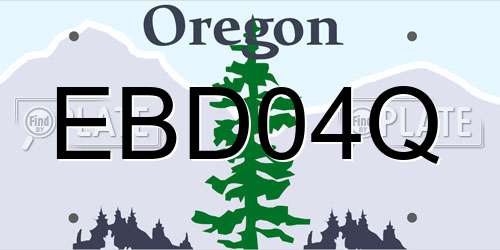 EBD04Q Oregon License Plate