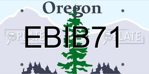EBIB71 Oregon License Plate
