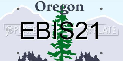EBIS21 Oregon License Plate