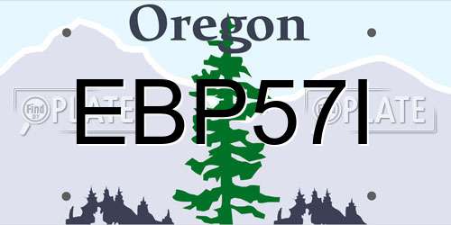 EBP57I Oregon License Plate
