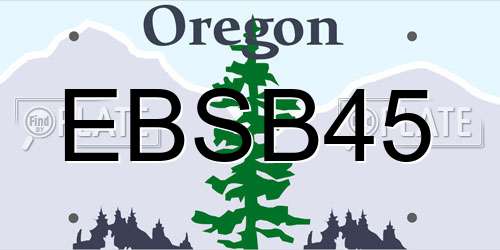 EBSB45 Oregon License Plate