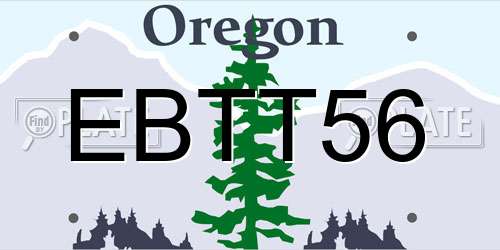 EBTT56 Oregon License Plate