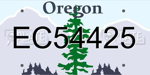 EC54425 Oregon License Plate