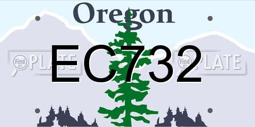 EC732 Oregon License Plate