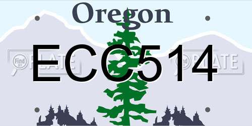 ECC514 Oregon License Plate