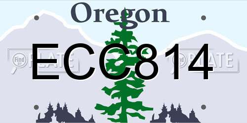 ECC814 Oregon License Plate