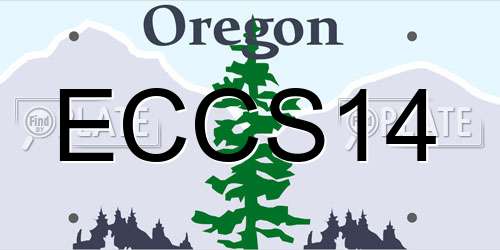 ECCS14 Oregon License Plate