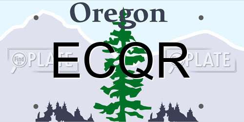 ECQR Oregon License Plate