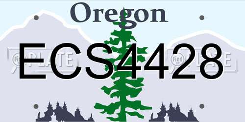 ECS4428 Oregon License Plate