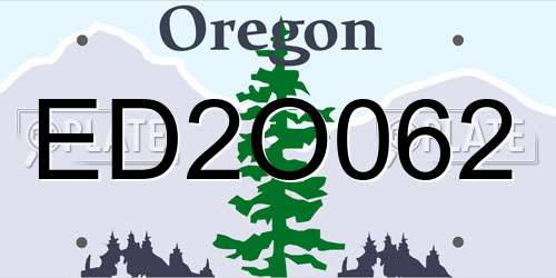 ED2O062 Oregon License Plate