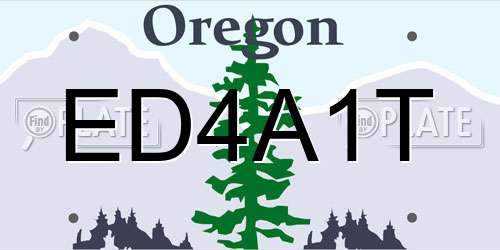 ED4A1T Oregon License Plate