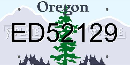 ED52129 Oregon License Plate
