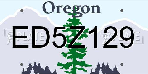 ED5Z129 Oregon License Plate