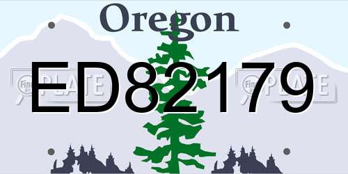 ED82179 Oregon License Plate