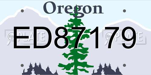 ED87179 Oregon License Plate