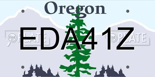 EDA41Z Oregon License Plate