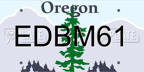 EDBM61 Oregon License Plate