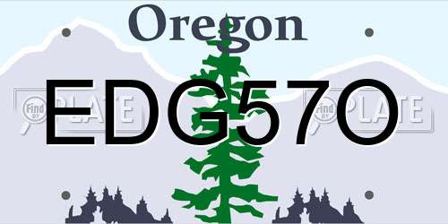 EDG57O Oregon License Plate