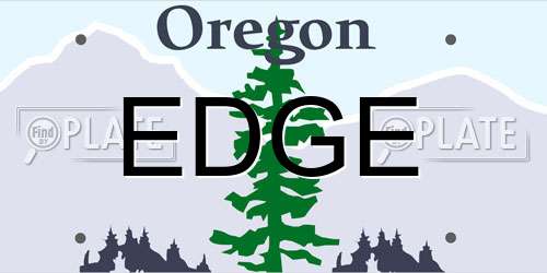EDGE Oregon License Plate