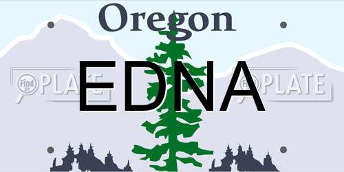 EDNA Oregon License Plate