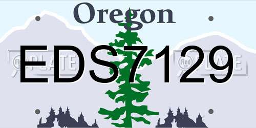 EDS7129 Oregon License Plate