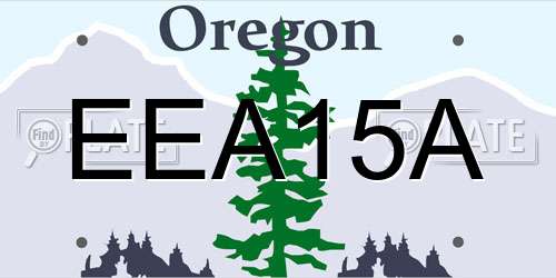 EEA15A Oregon License Plate