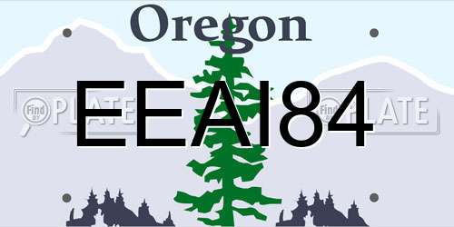EEAI84 Oregon License Plate