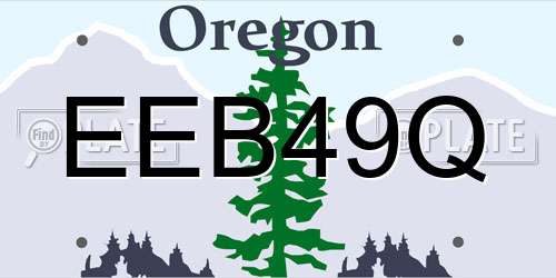 EEB49Q Oregon License Plate