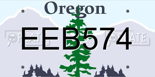 EEB574 Oregon License Plate