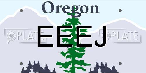 EEEJ Oregon License Plate